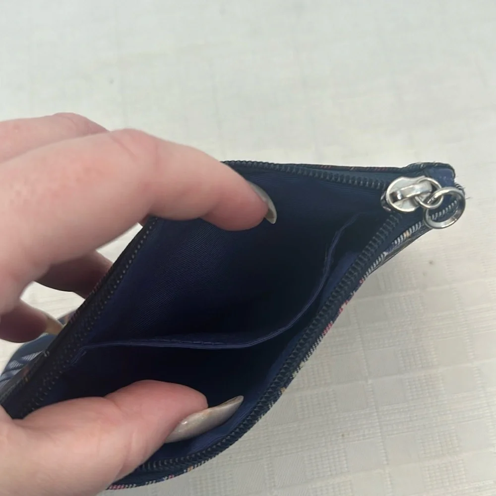 Coach Authentic Tartan Blue Plaid Metallic Wristlet, Style No. F48110 - Picture 8 of 9